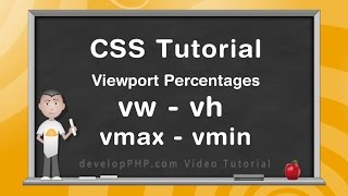 Viewport Percentage Units CSS HTML Layout Tutorial | Learn CSS Video ...