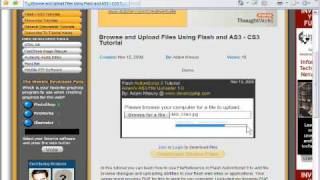 Browse and Upload File Application | Learn Flash Video Tutorial