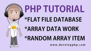 Random Array Items From Flat Text File Database Tutorial | Learn PHP ...