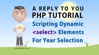 Dynamic Select Year List PHP Script HTML Form Tutorial | Learn PHP ...